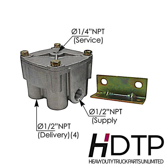HDTP065181 R-12 Relay Valve with Vertical Delivery Ports